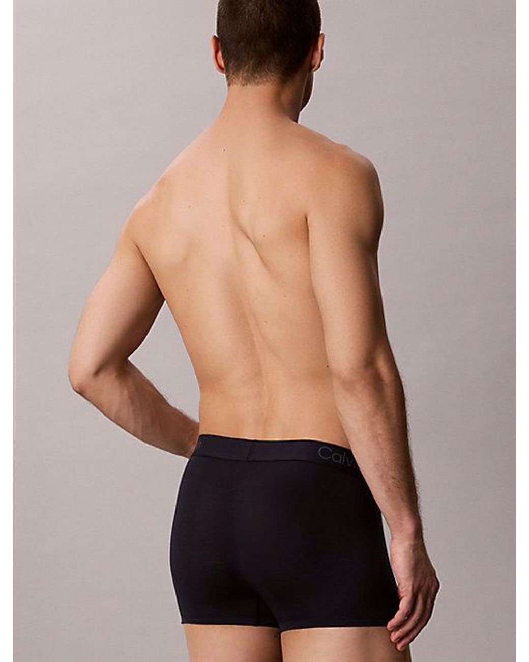 Calvin Klein Gray 3 Pack Trunks Ultra Soft Modal for men