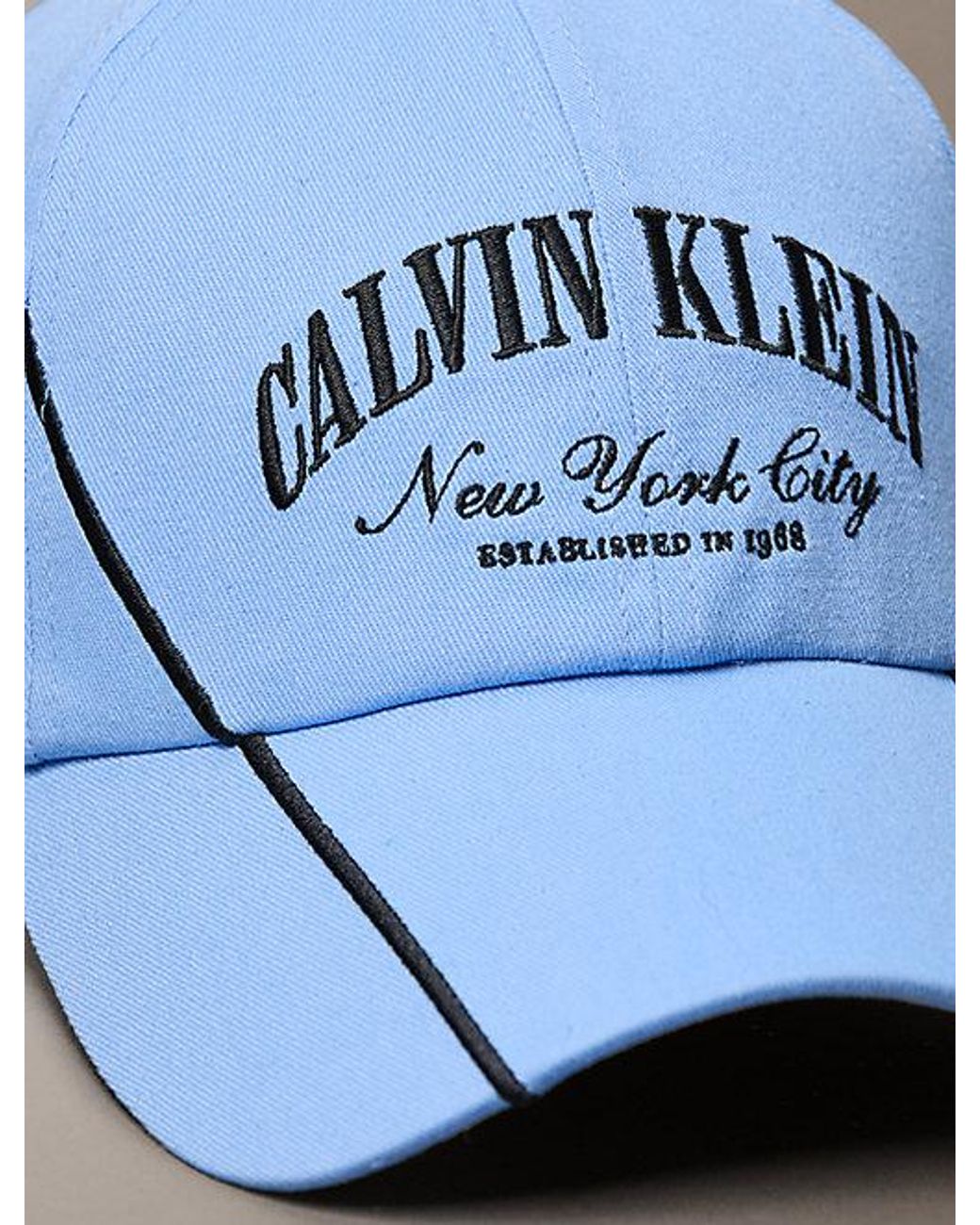Calvin Klein Blue Uv Twill Heritage Logo Adjustable Cap