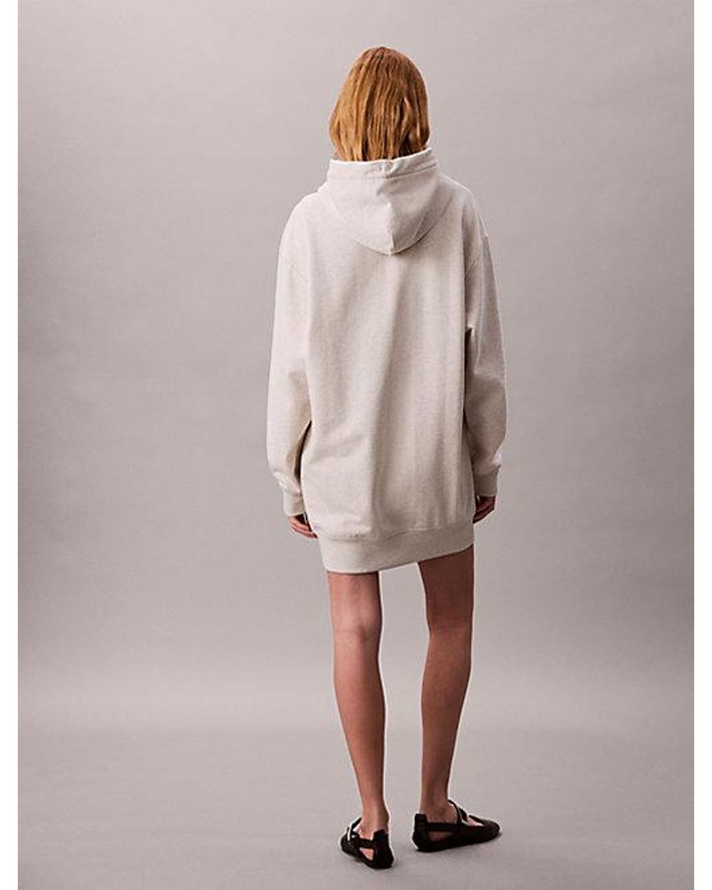 Calvin Klein Multicolor Jeans Monogram Hooded Sweatshirt Dress