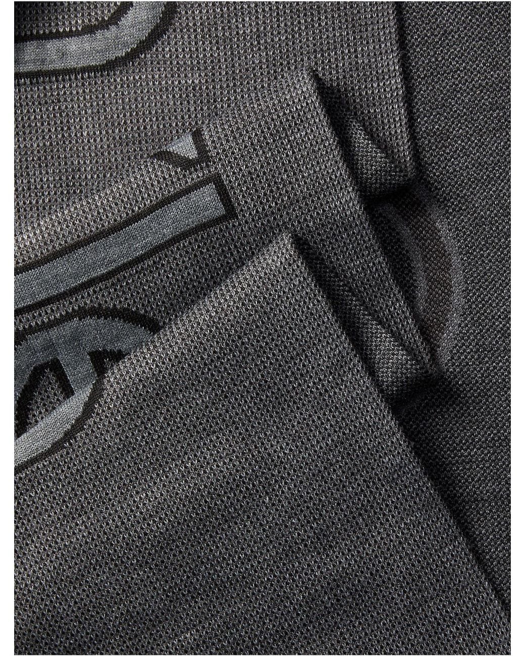 Calvin Klein Gray Statement Logo Birdseye Scarf for men