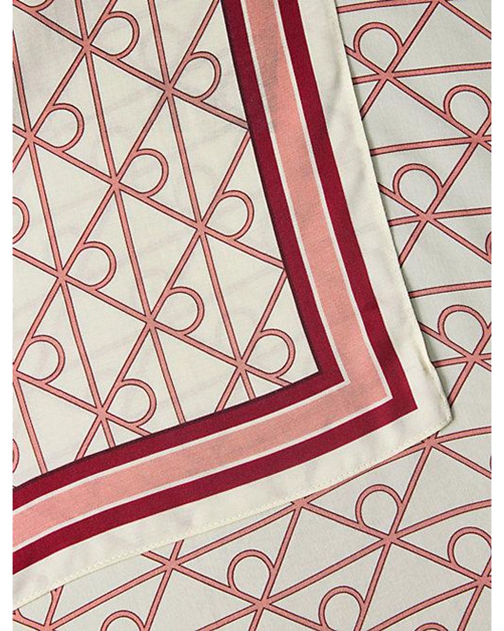 Calvin Klein Pink Square Emblem Logo Bandana Scarf