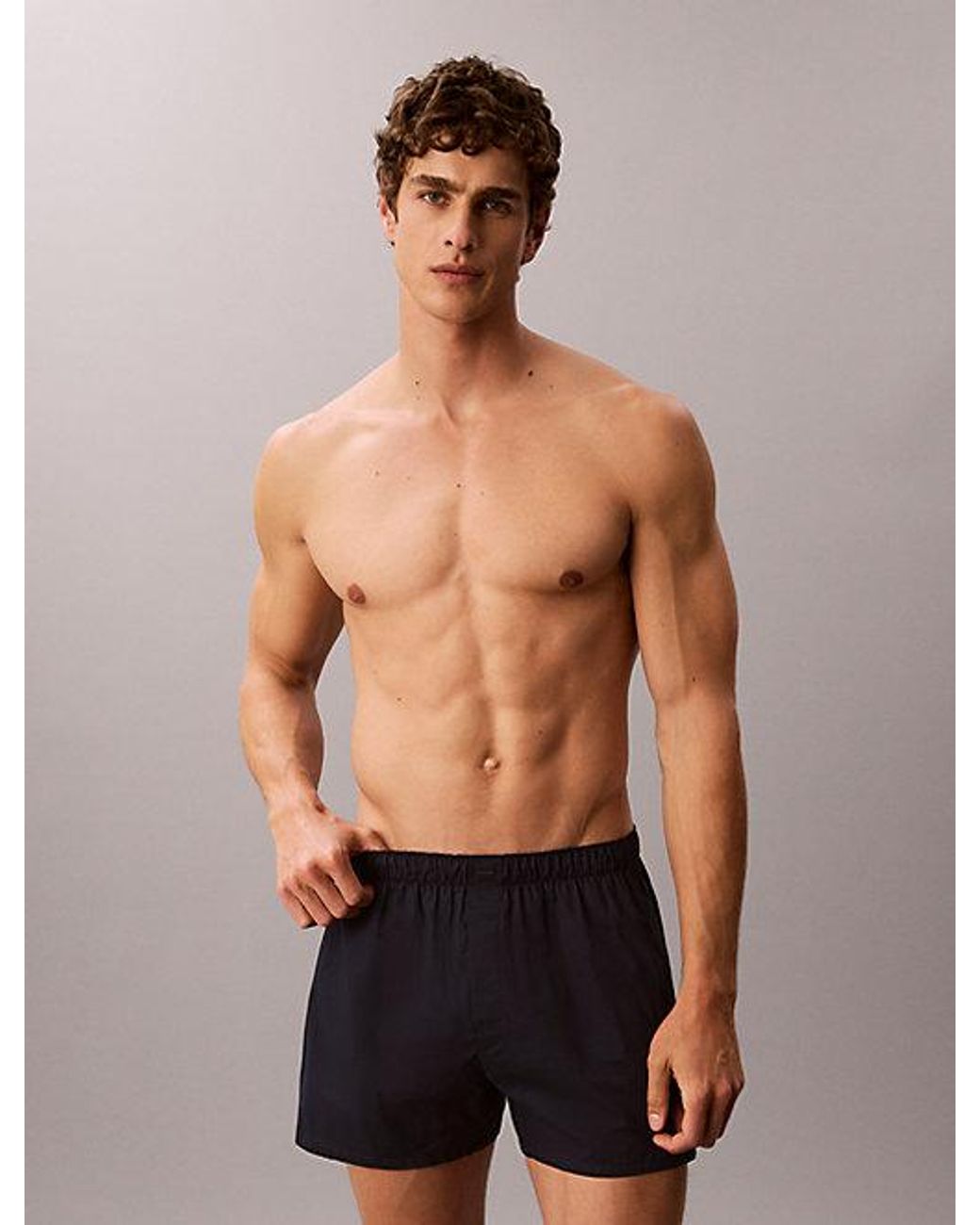Calvin Klein Blue 3 Pack Boxers 100 Cotton for men
