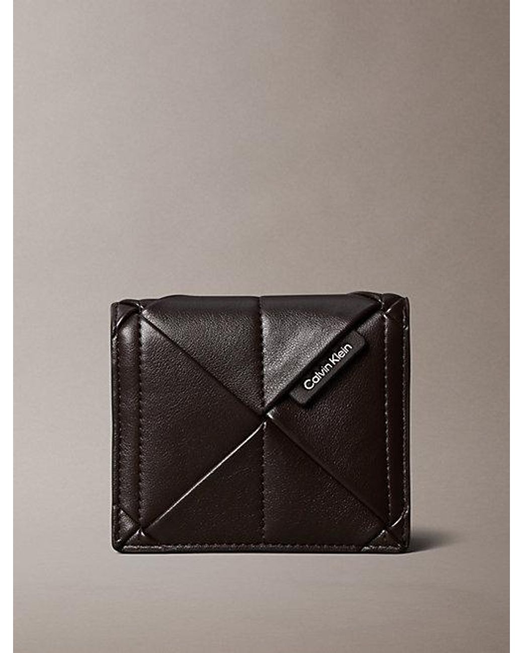 Calvin Klein Gray Woven Emblem Rfid Card Case