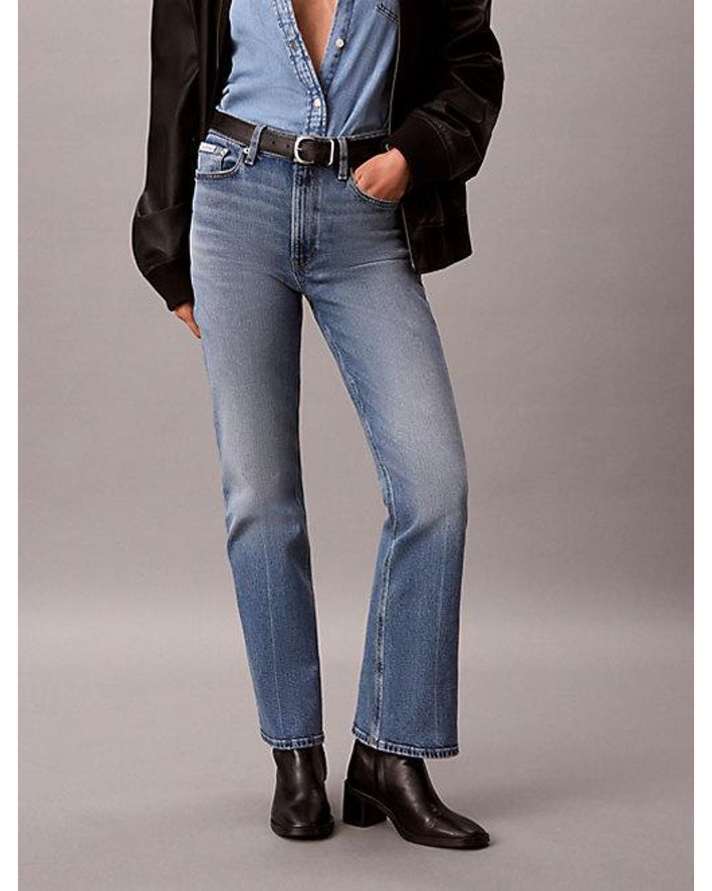 Calvin Klein Blue Jeans High Rise Bootcut Jeans