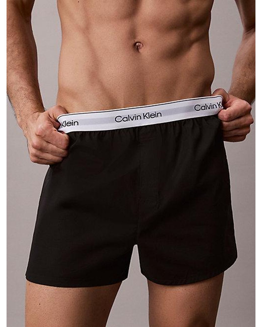 Calvin Klein Blue 3 Pack Slim Boxers Icon Cotton Stretch for men