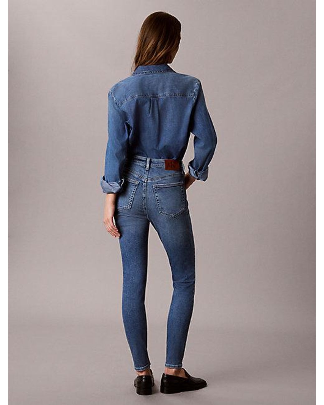 Calvin Klein Blue Jeans High Rise Skinny Jeans
