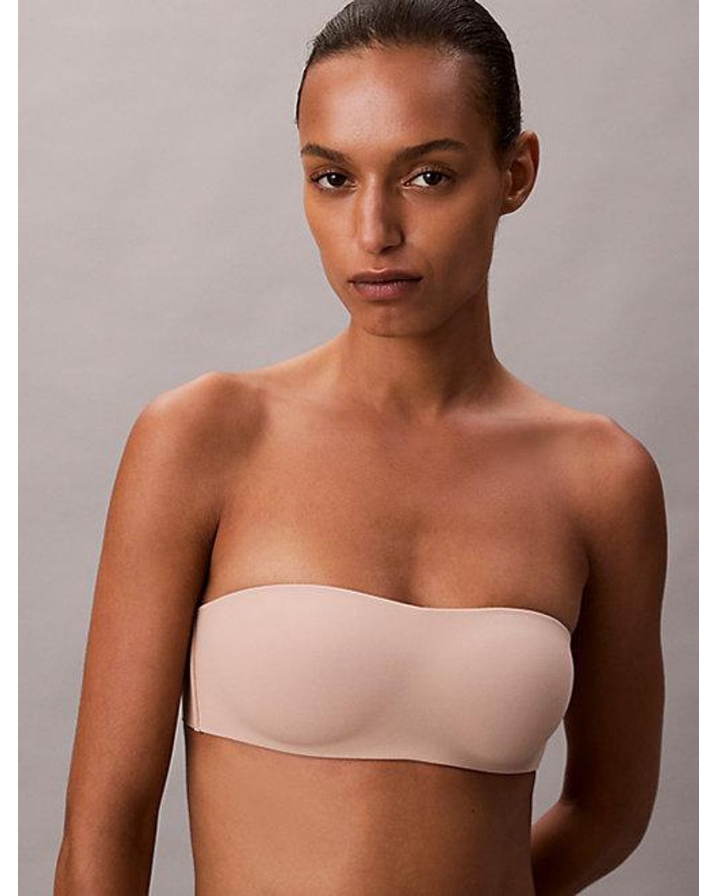 Calvin Klein Natural Strapless Bandeau Bra Perfectly Fit Solution