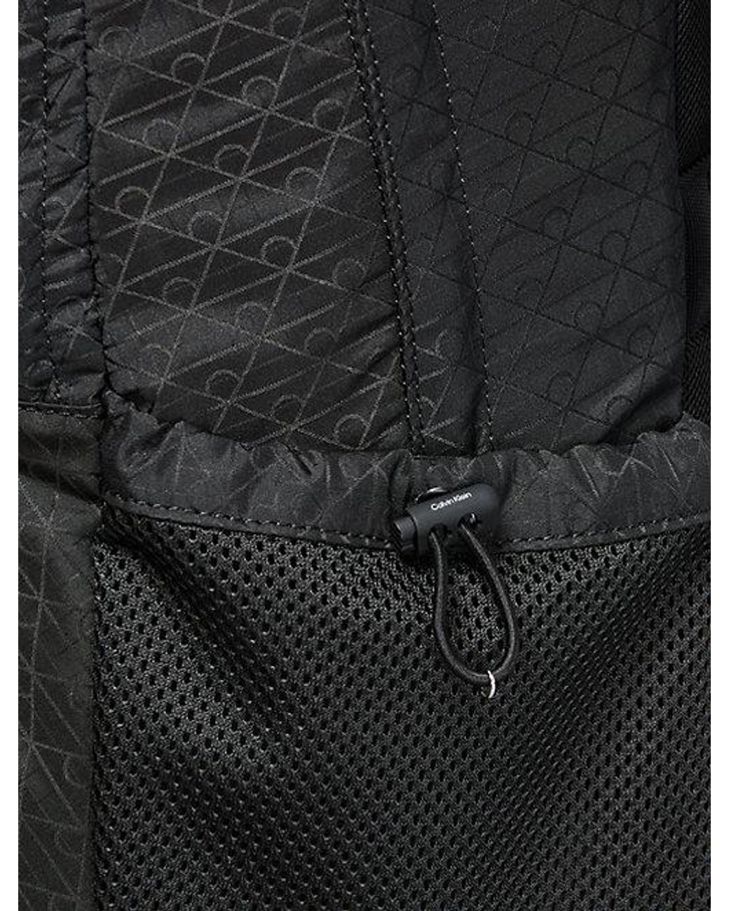 Calvin Klein Gray Water Repellent Ripstop Logo Backpack for men