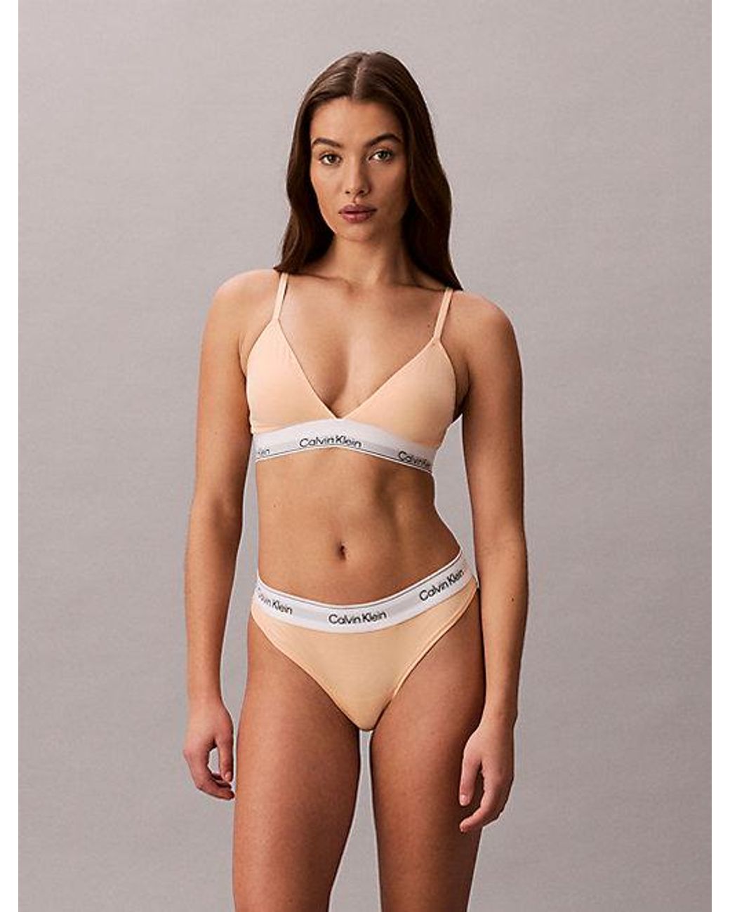 Calvin Klein Natural Thong Icon Cotton Modal