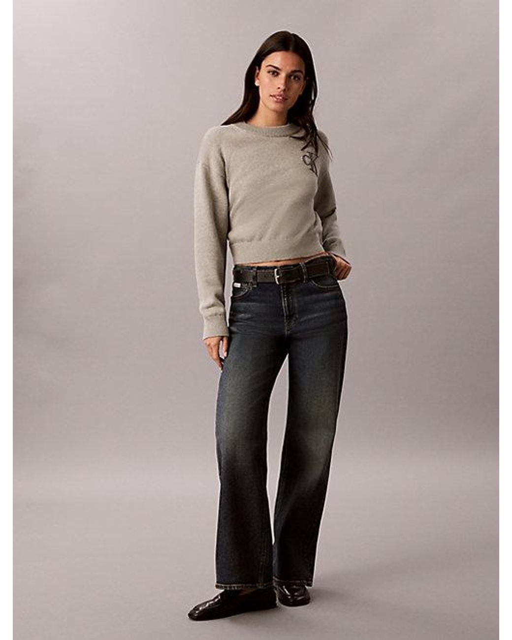Calvin Klein Multicolor Jeans Cotton Knit Monogram Jumper