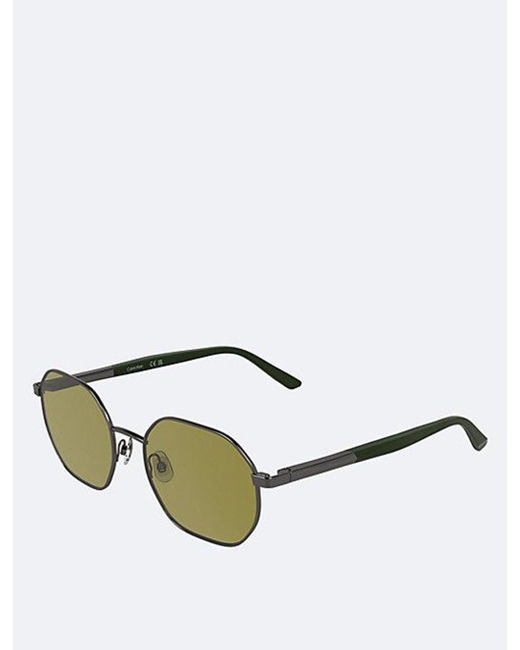 Calvin Klein Green Modified Rectangle Sunglasses Ck25110S