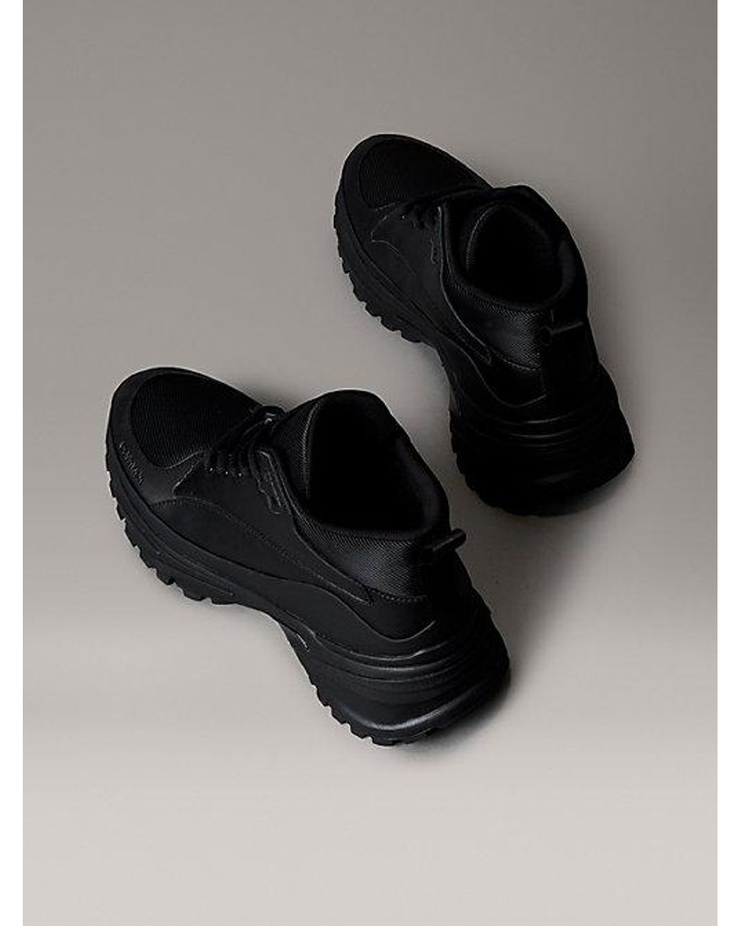 Calvin Klein Black Jeans Trailblazer High Top Runner Trainers for men