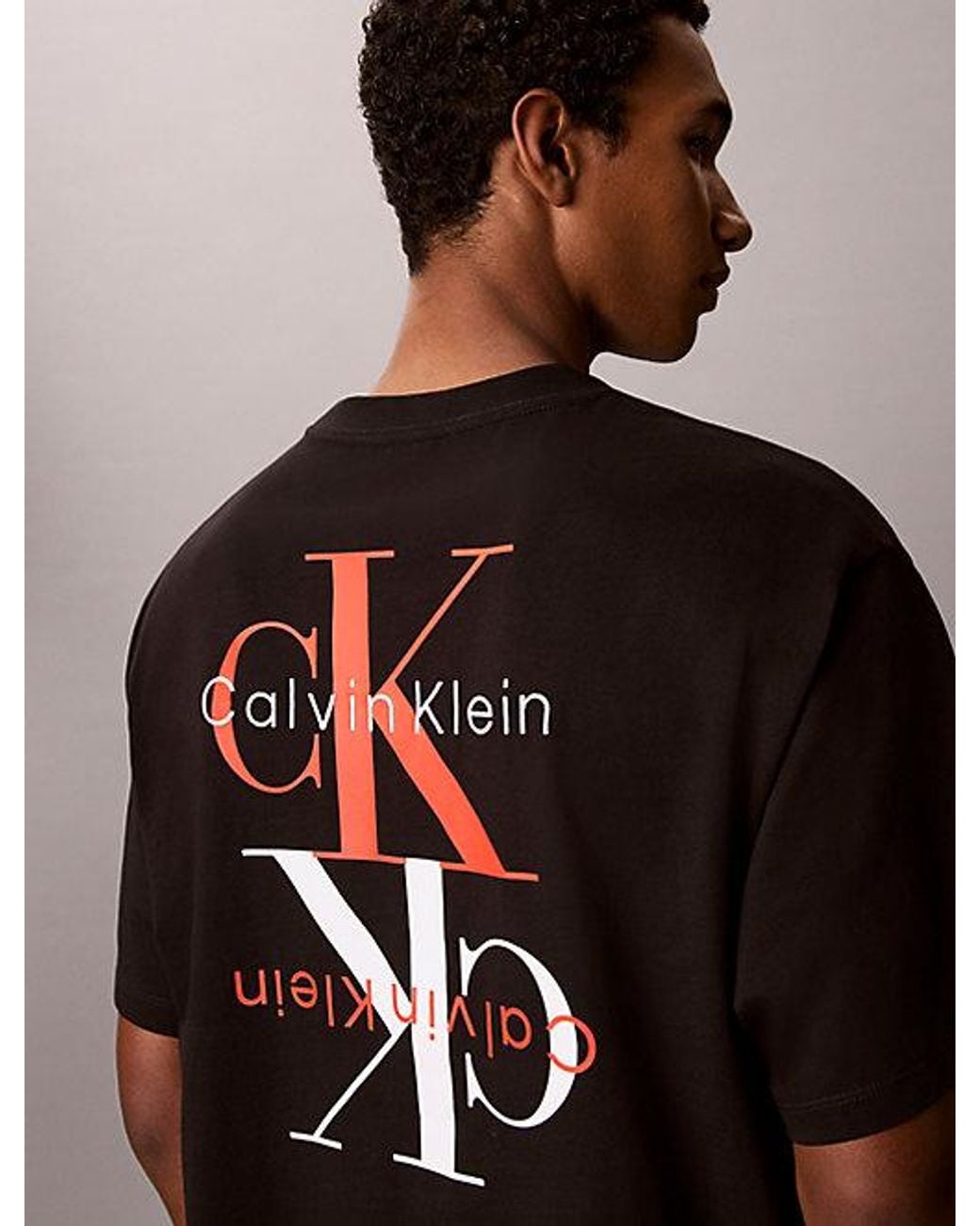 Calvin Klein Black Jeans 90S Monologo Relaxed T-Shirt for men