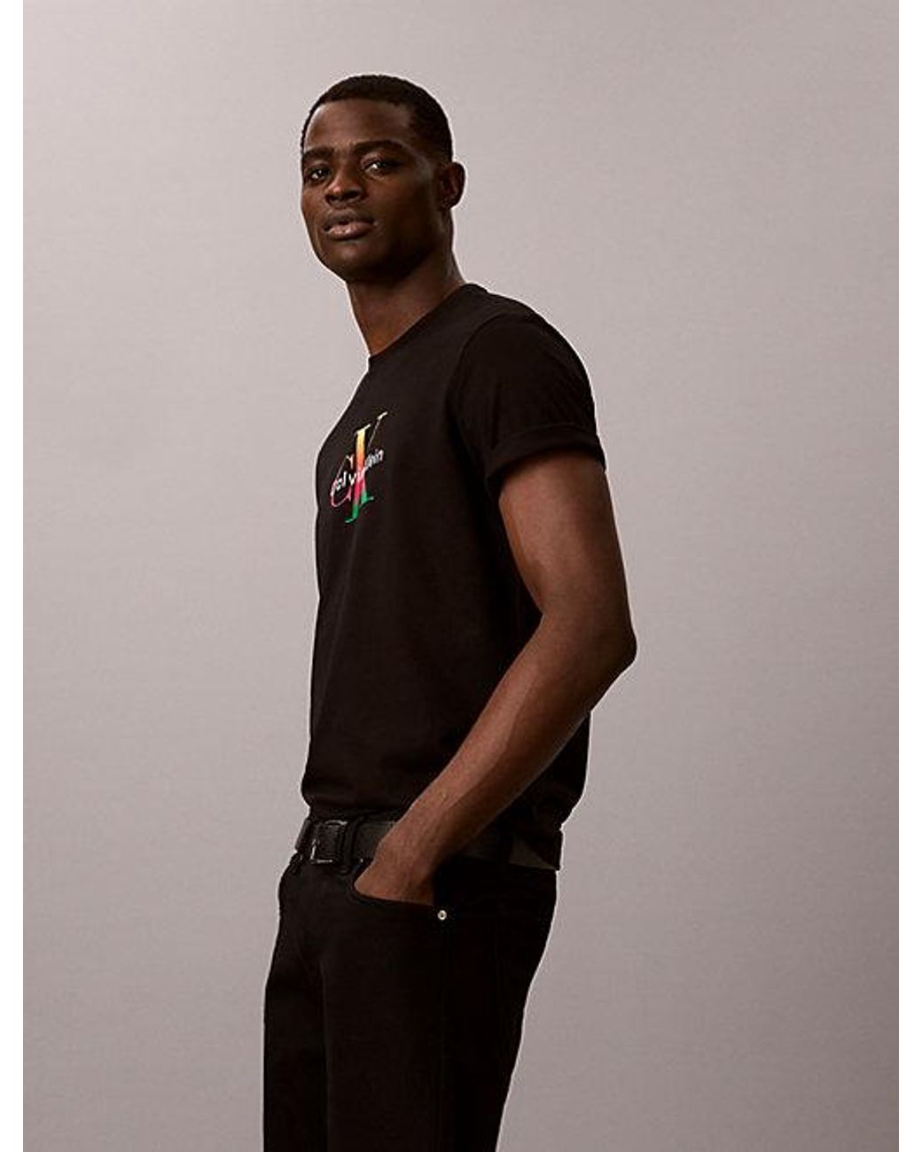 Calvin Klein Monogram T-Shirt in het Brown voor heren