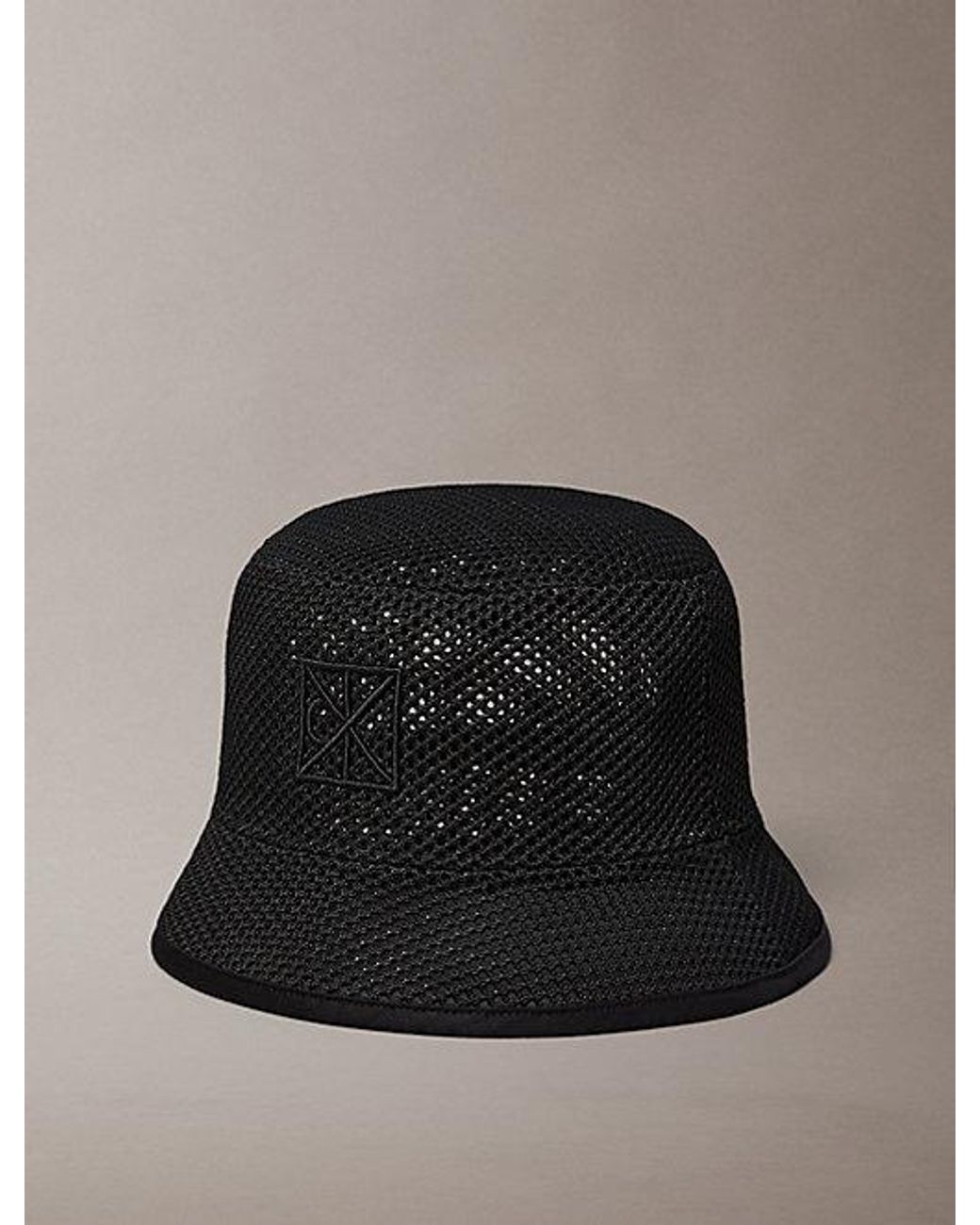 Calvin Klein Black Mesh Emblem Logo Bucket Hat