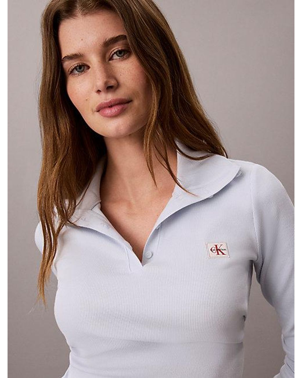 Calvin Klein Multicolor Jeans Ribbed Cotton Turtleneck Henley Top