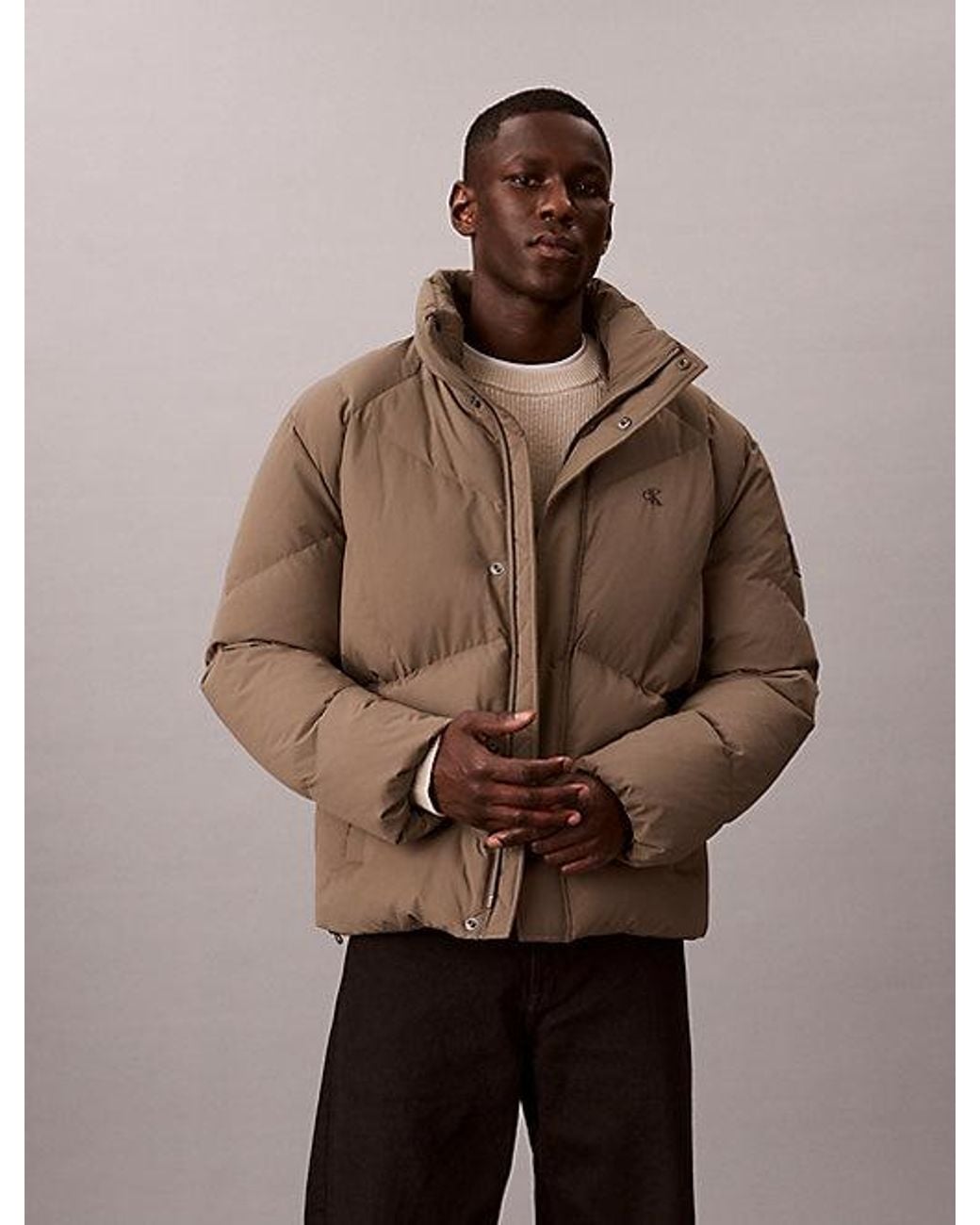 Calvin Klein Natural Jeans Relaxed Quilted Down Puffer Jacket for men