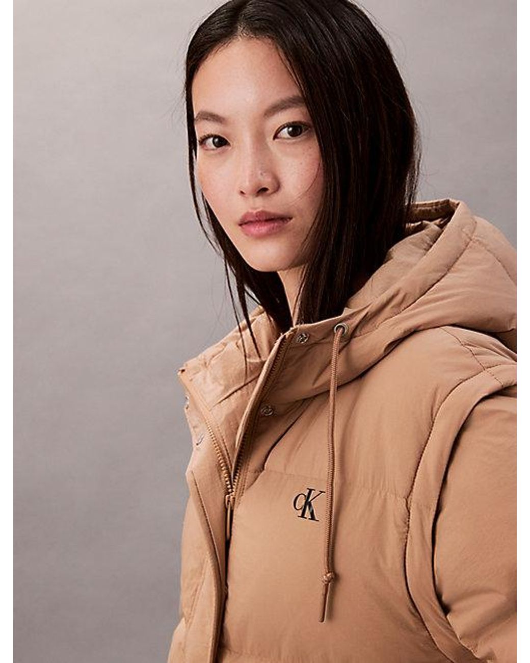 Calvin Klein 2-In-1 Donspufferjack in het Natural