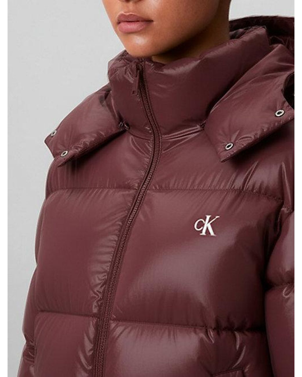 Calvin Klein Kort Donzen Pufferjack in het Blue