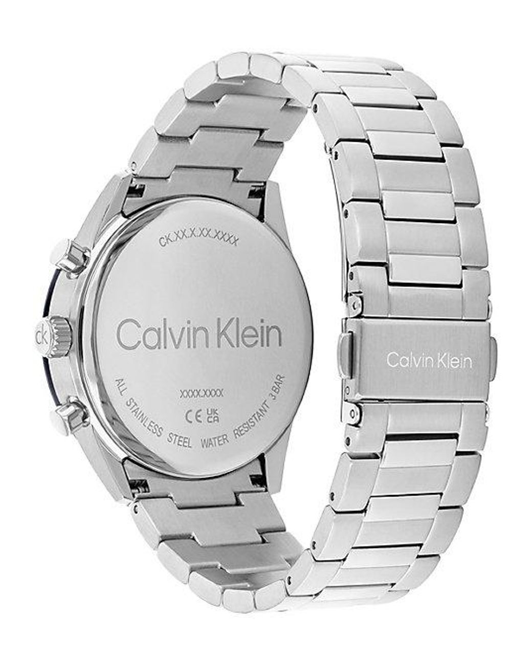 Calvin Klein Blue Stainless Steel Multifunction Watch for men