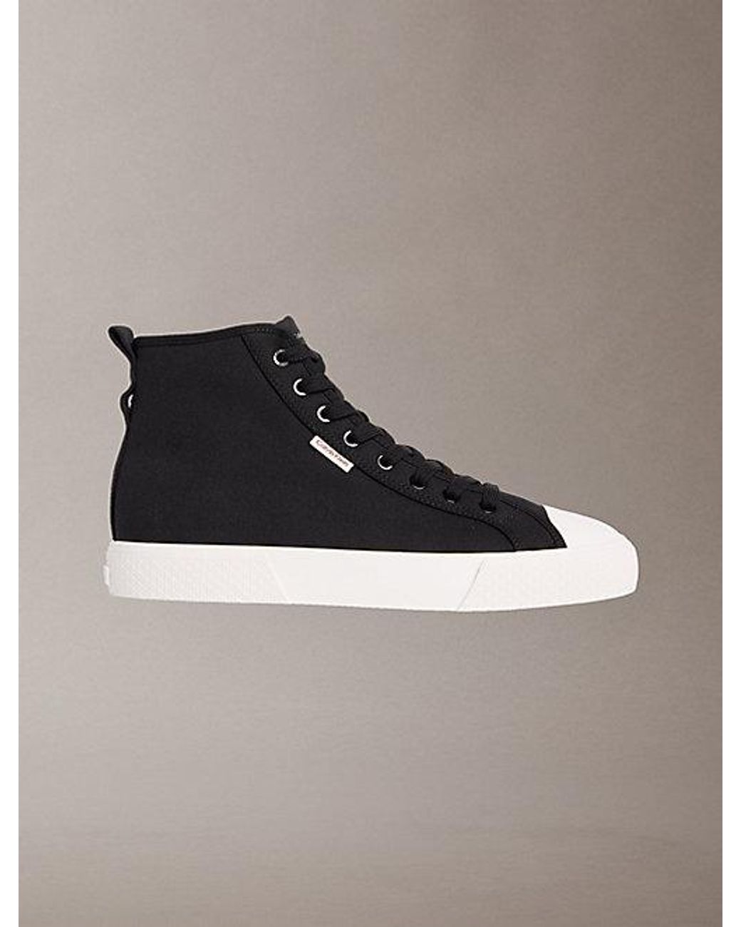 Calvin Klein Metallic Ck Leo Cotton Canvas High Top Trainers for men