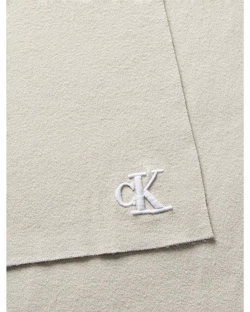 Calvin Klein Natural Signature Logo Scarf