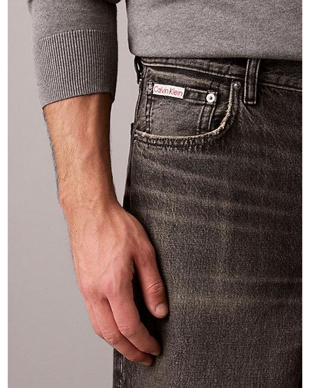 Calvin Klein Gray Jeans Extreme Baggy Jeans for men