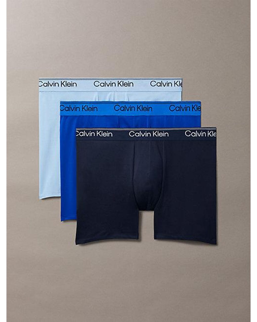 Calvin Klein 3-Pack Boxer Briefs in het Blue voor heren