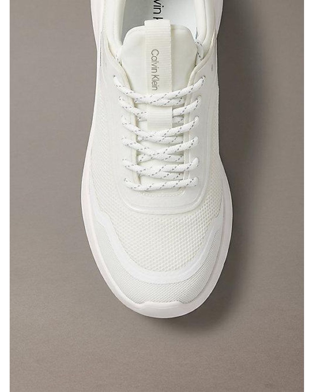 Calvin Klein White Ck Curve Lightweight Runner Trainers