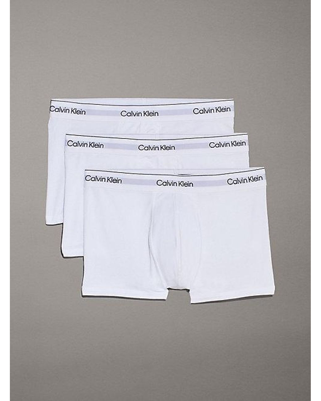 Calvin Klein White 3 Pack Trunks - Modern Cotton for men