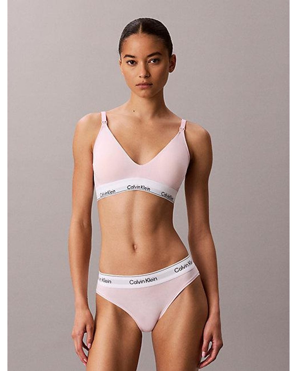 Calvin Klein Purple Maternity Bralette Icon Cotton Modal