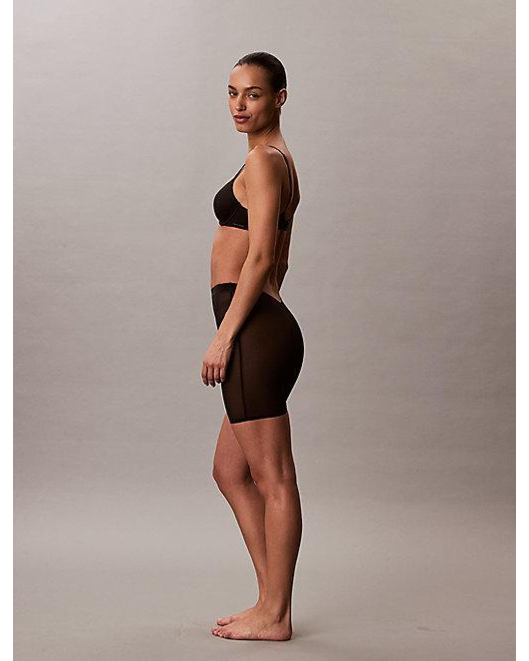 Calvin Klein Black Shapewear Shorts Minimalist Mesh