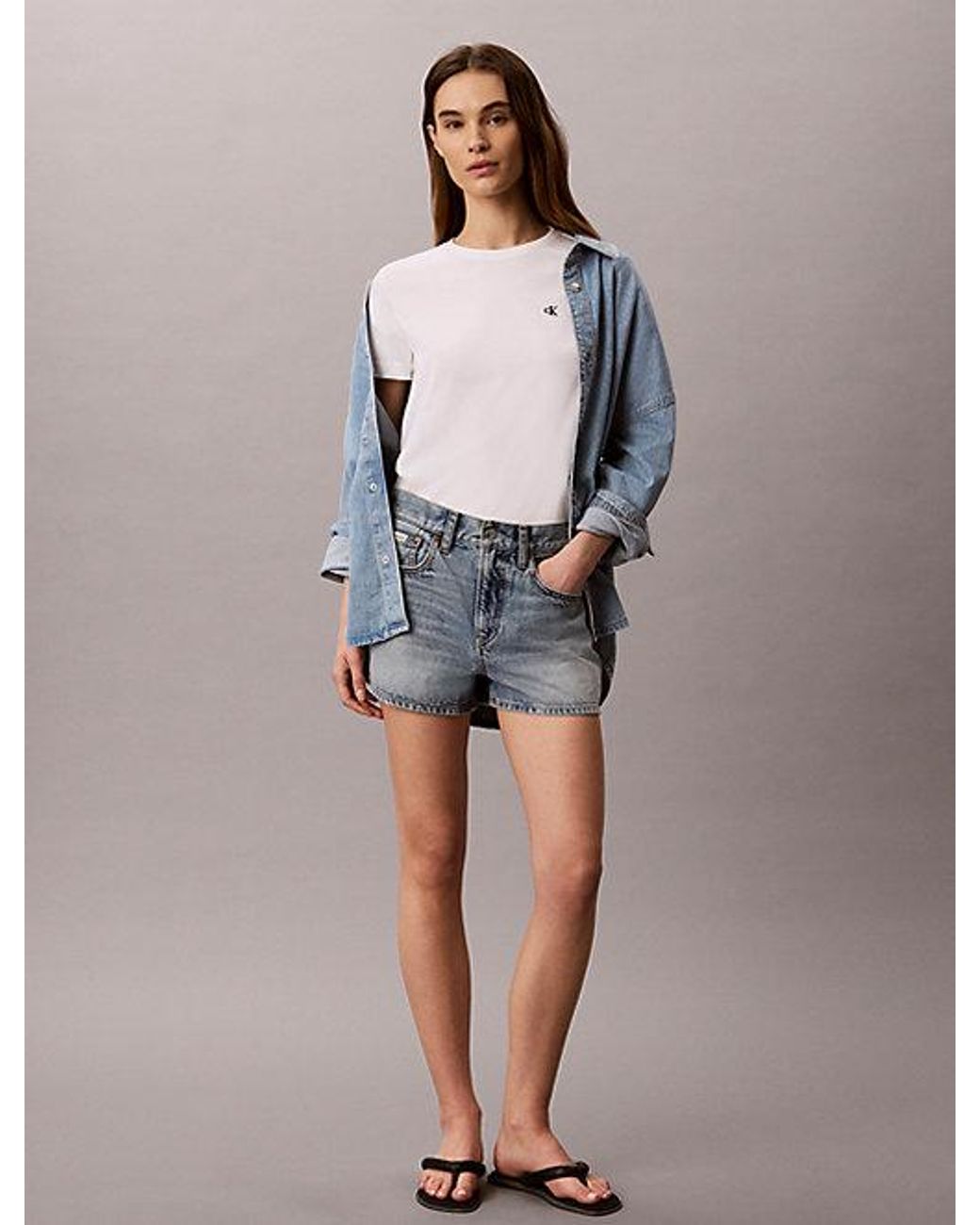 Calvin Klein Gray Jeans Monogram T-Shirt