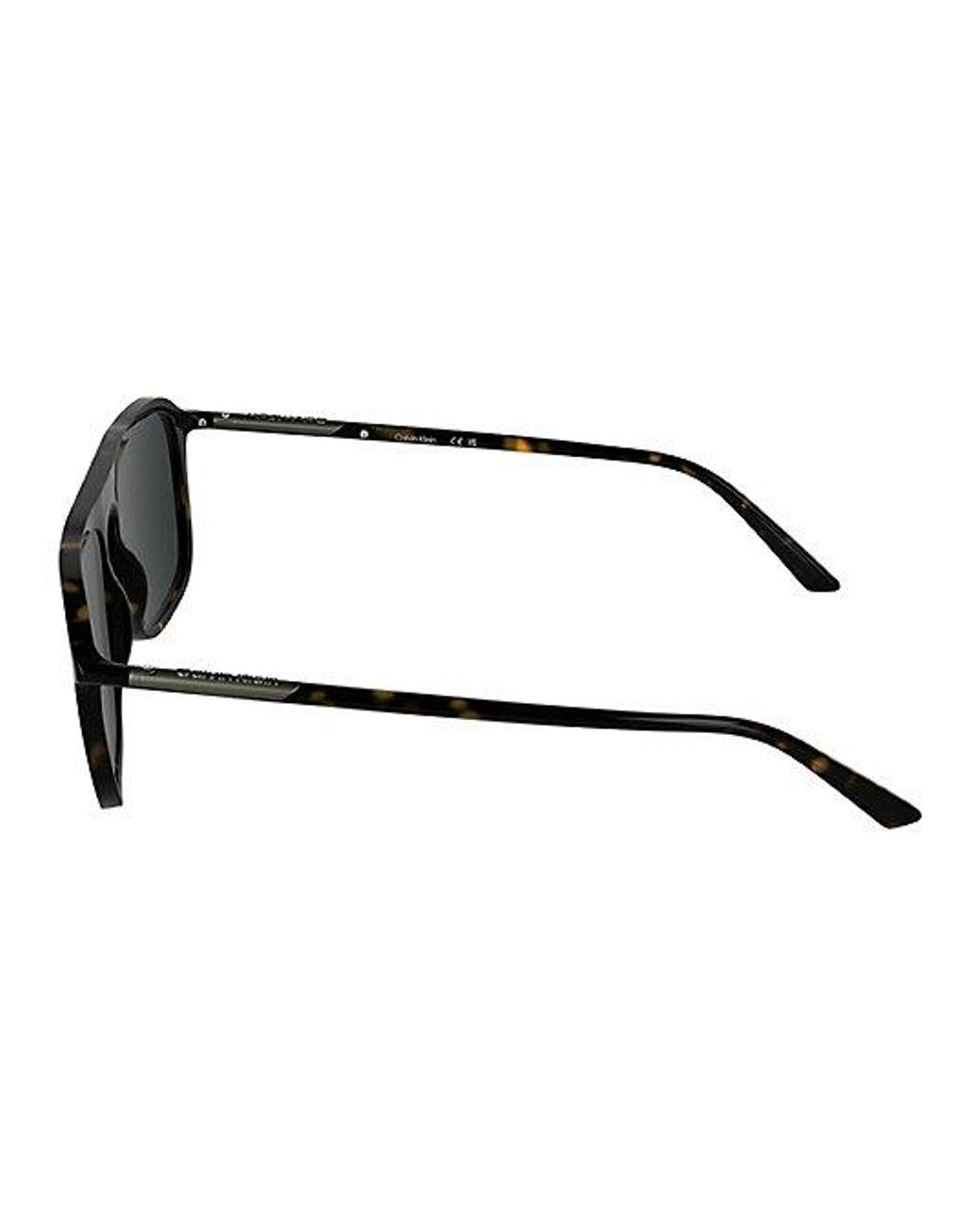 Calvin Klein Black Modified Rectangle Sunglasses for men