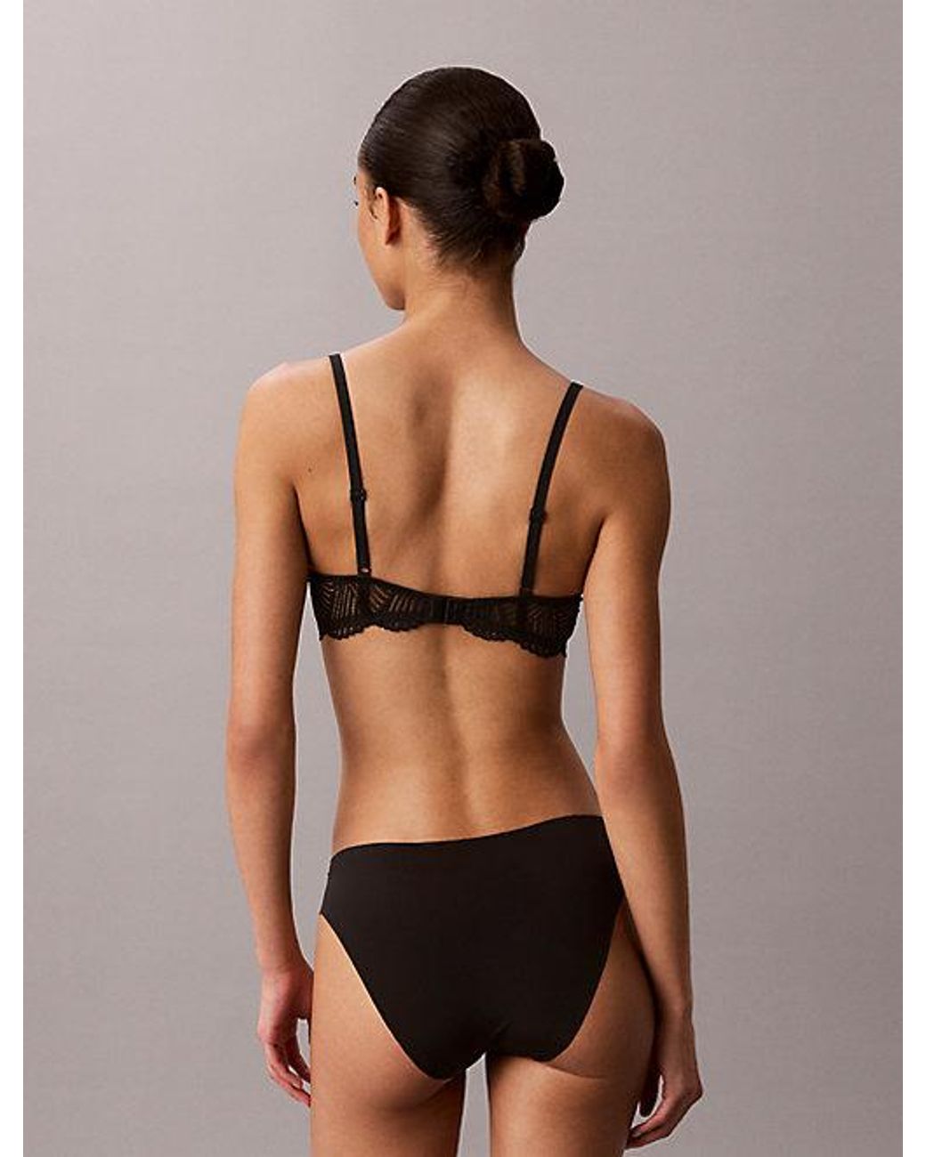 Calvin Klein Black Custom Lift Demi Bra Perfectly Fit Lace