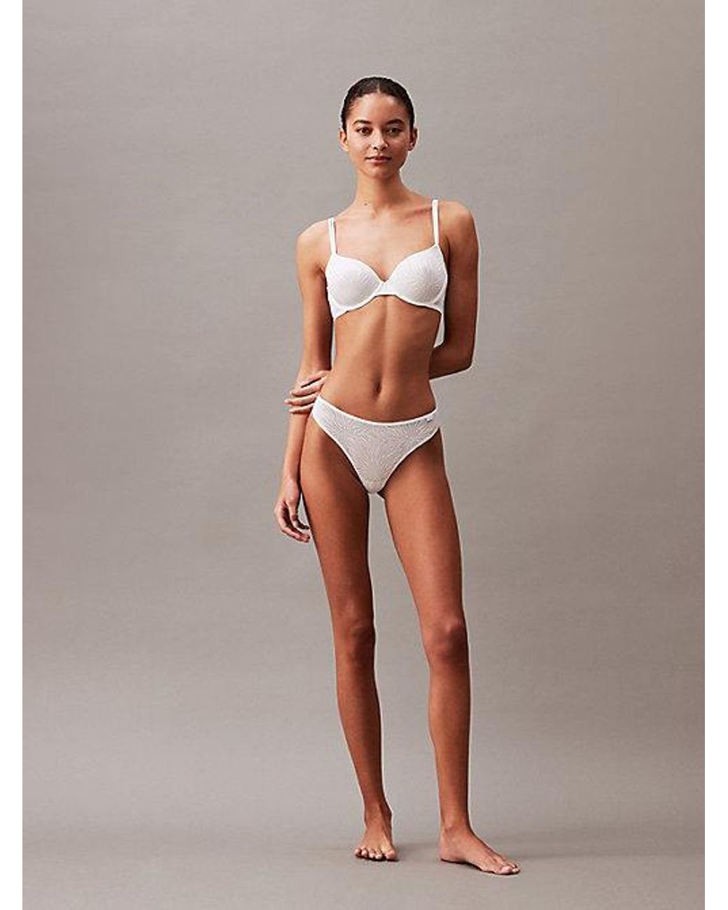 Calvin Klein White Thong Perfectly Fit Ultra Light
