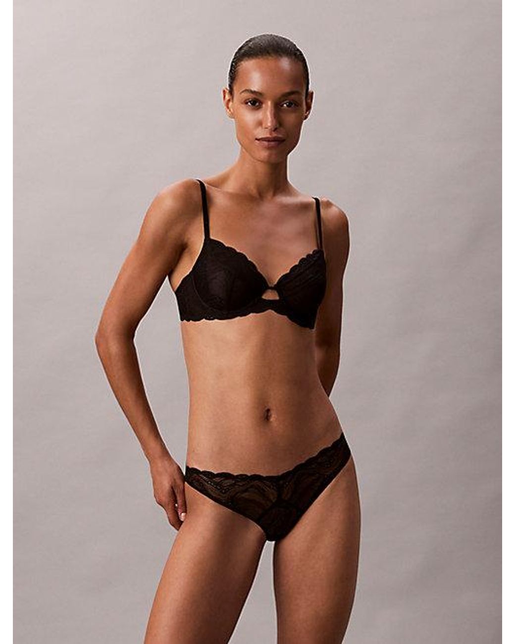 Calvin Klein Black Bikini Briefs Eternal Stretch Lace