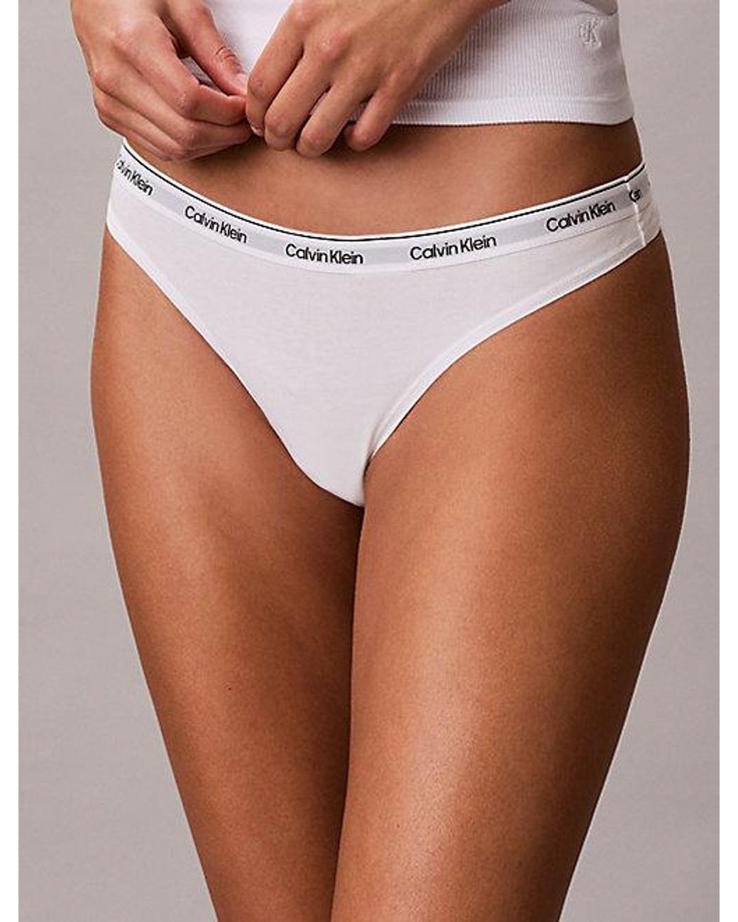 Calvin Klein Gray 5 Pack Thongs Icon Logo