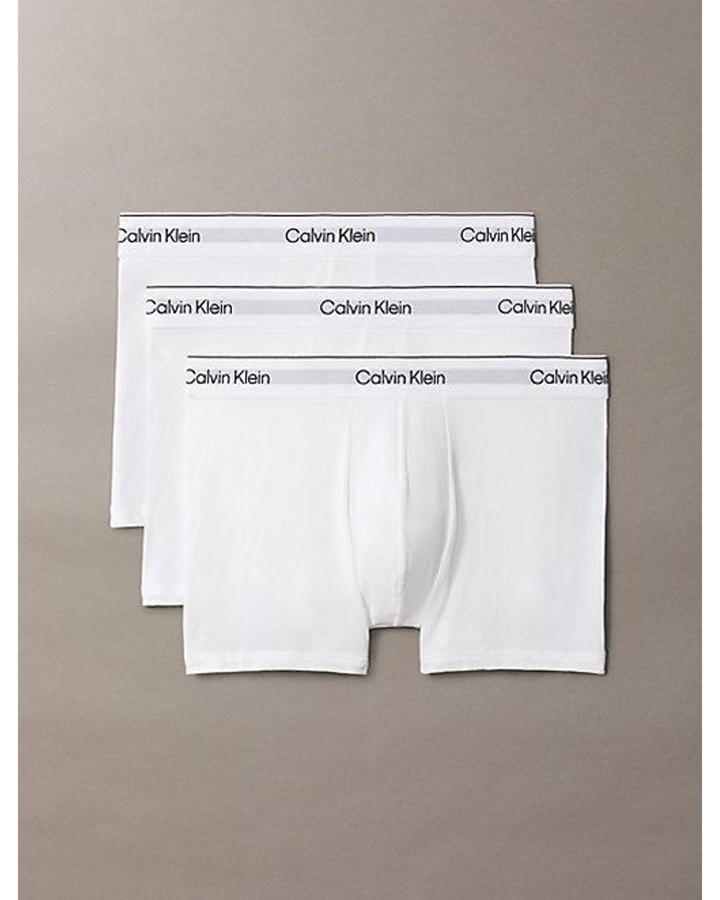 Calvin Klein Metallic 3 Pack Trunks Icon Cotton Stretch for men