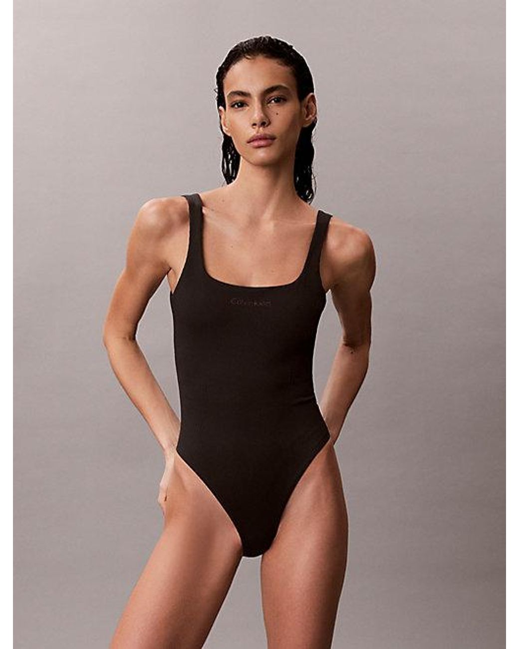 Calvin Klein Shapewear Badpak in het Black