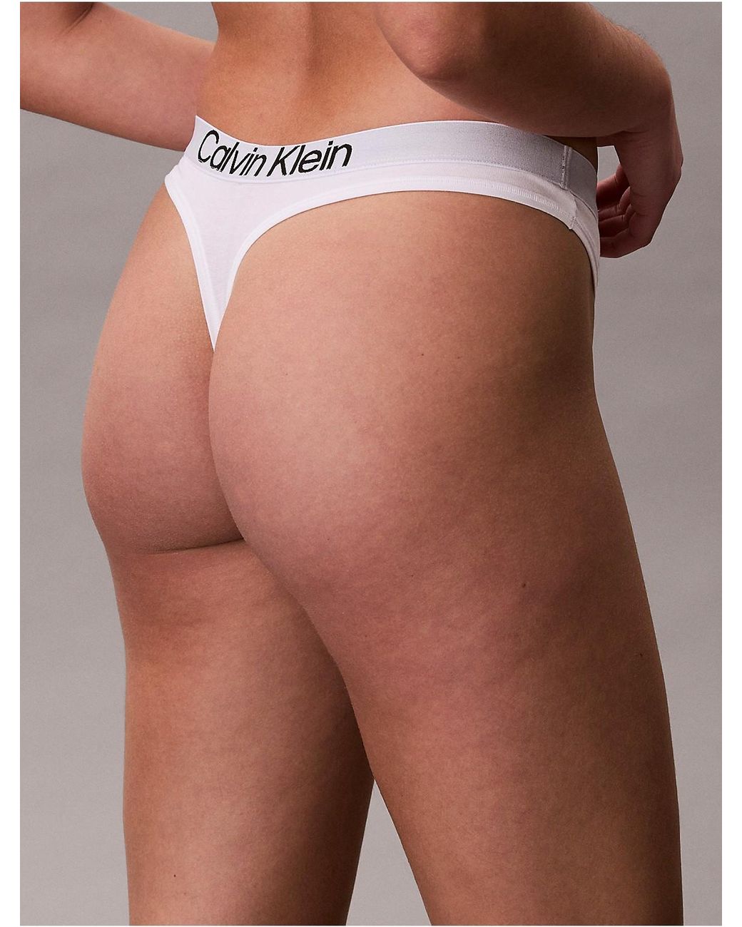Calvin Klein Brown Thong Extra Soft Cotton Stretch