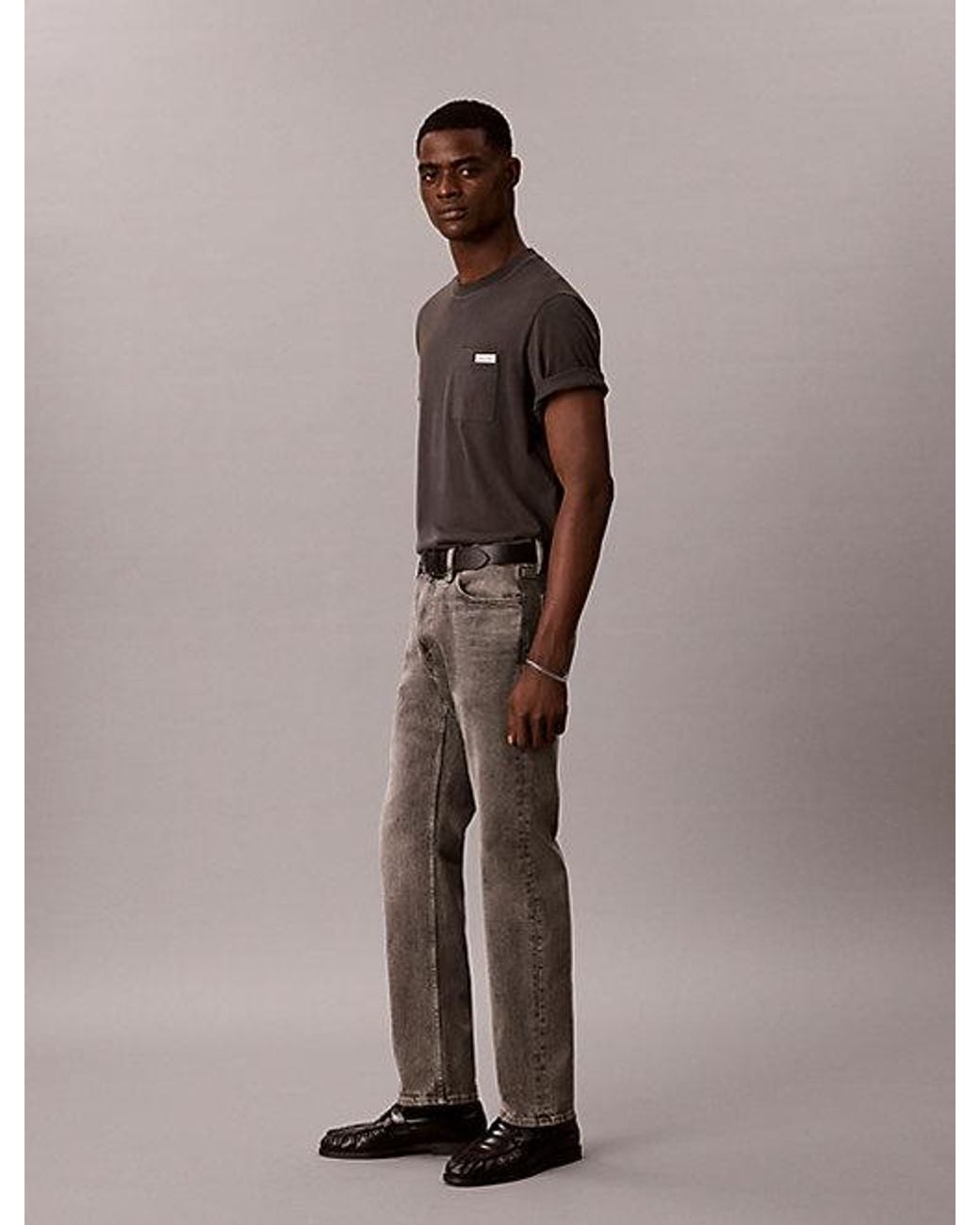 Calvin Klein Brown Slim Straight Jeans for men