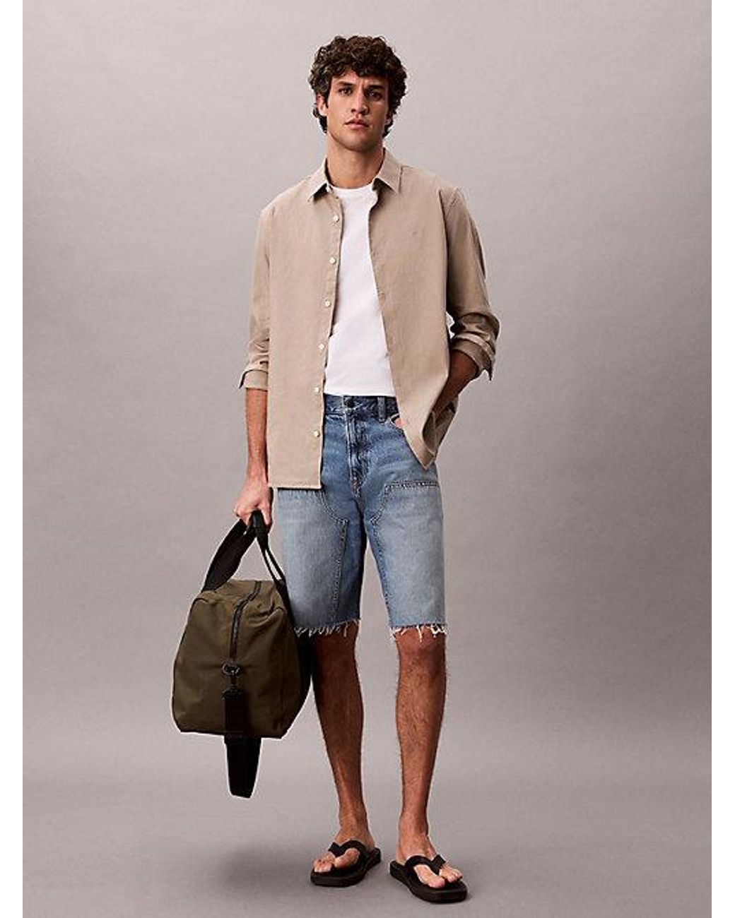 Calvin Klein Blue Jeans 90S Denim Utility Shorts for men