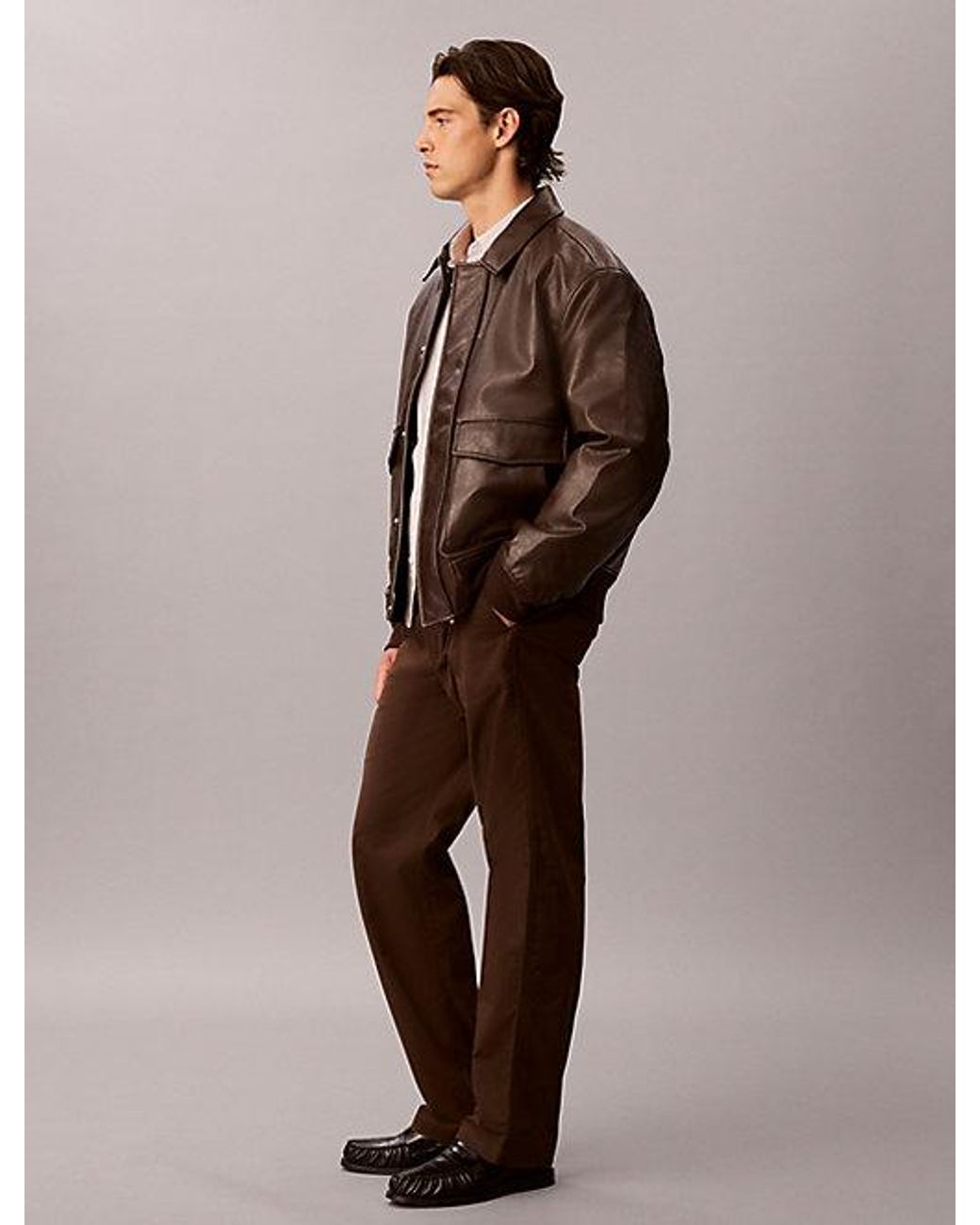 Calvin Klein Brown Jeans 90S Straight Chino Pants for men