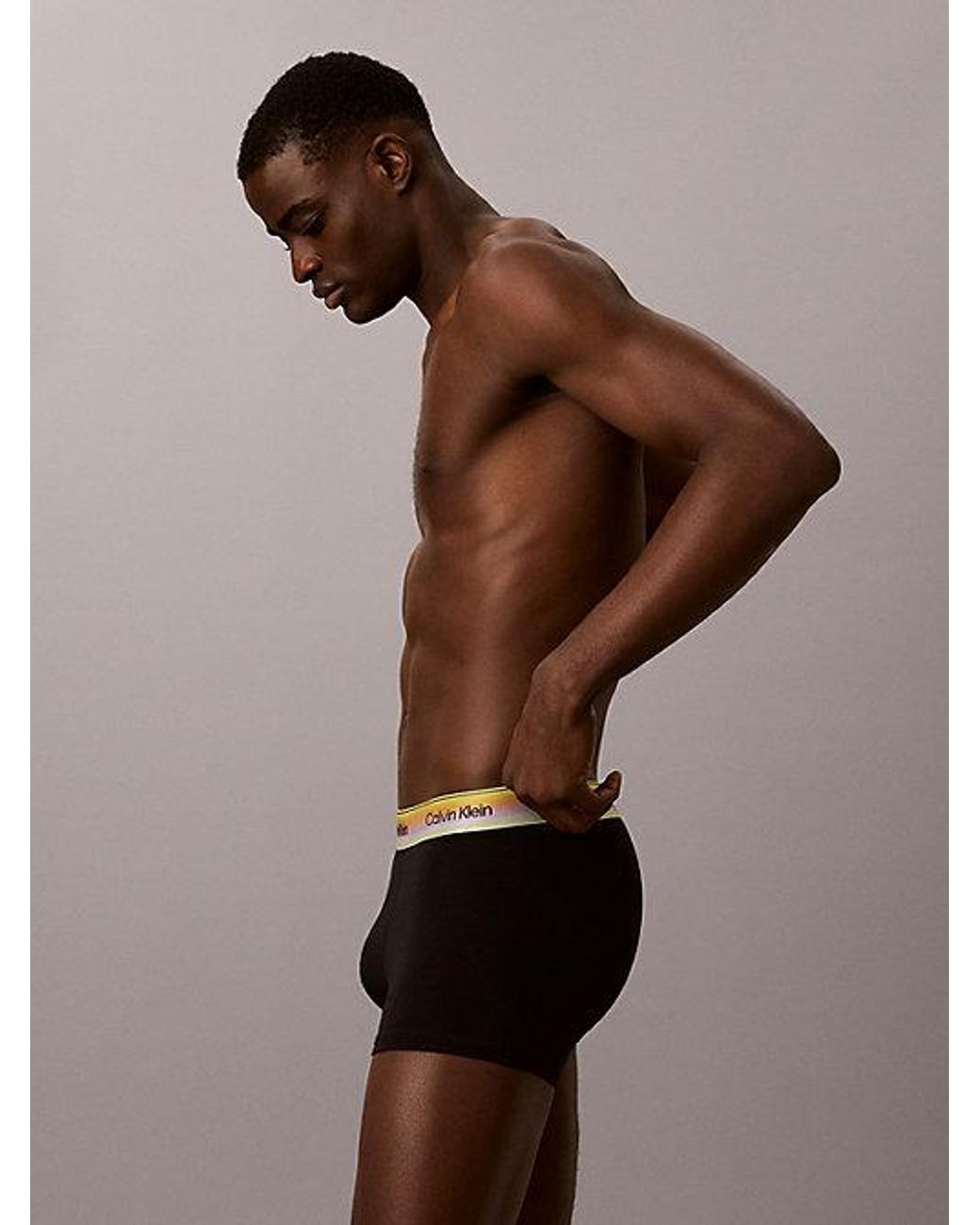 Calvin Klein Brown Trunks Icon Cotton Stretch Pride for men