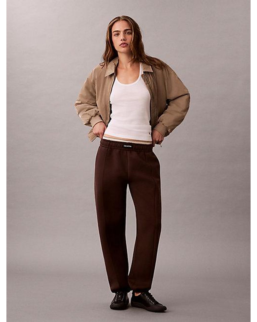 Calvin Klein Brown Relaxed Smooth Stretch Joggers