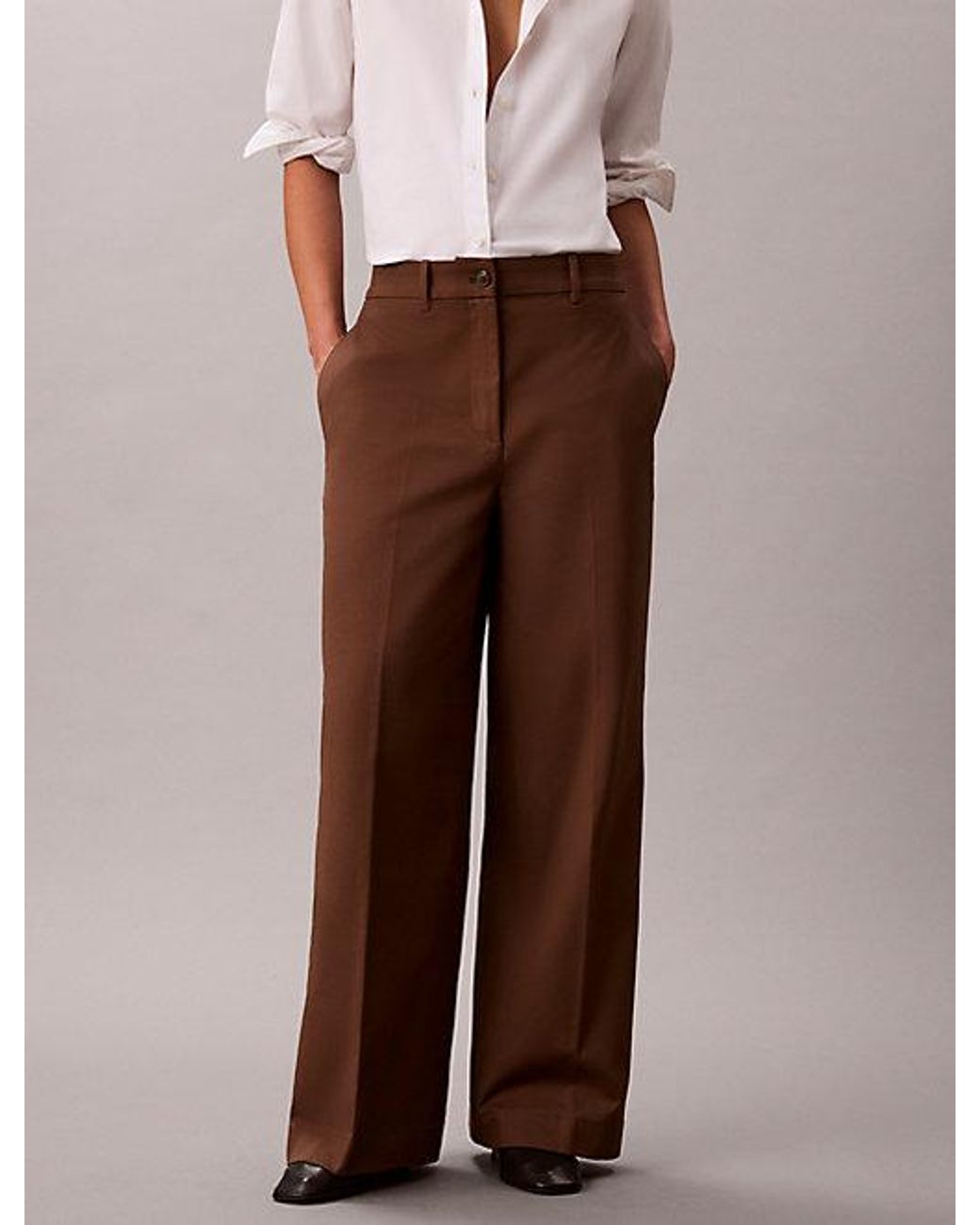 Calvin Klein Multicolor Jeans Wide Leg Chino Trousers