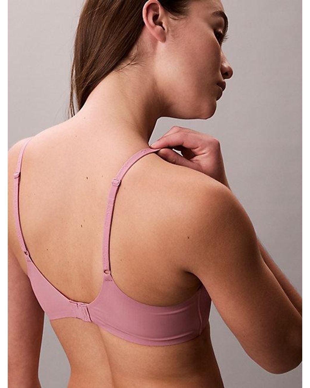 Calvin Klein Red Lightly Lined Wirefree Bra Perfectly Fit Ultra Light