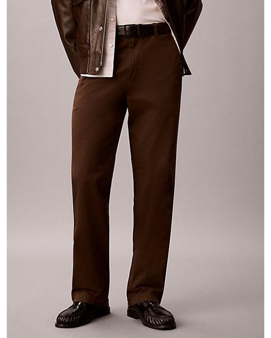 Calvin Klein Brown Jeans 90S Straight Chino Pants for men