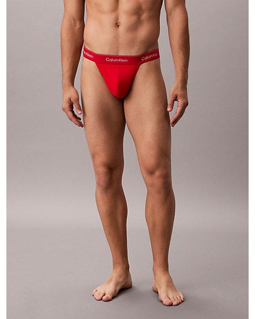 Calvin Klein 3-Pack Strings in het Gray voor heren